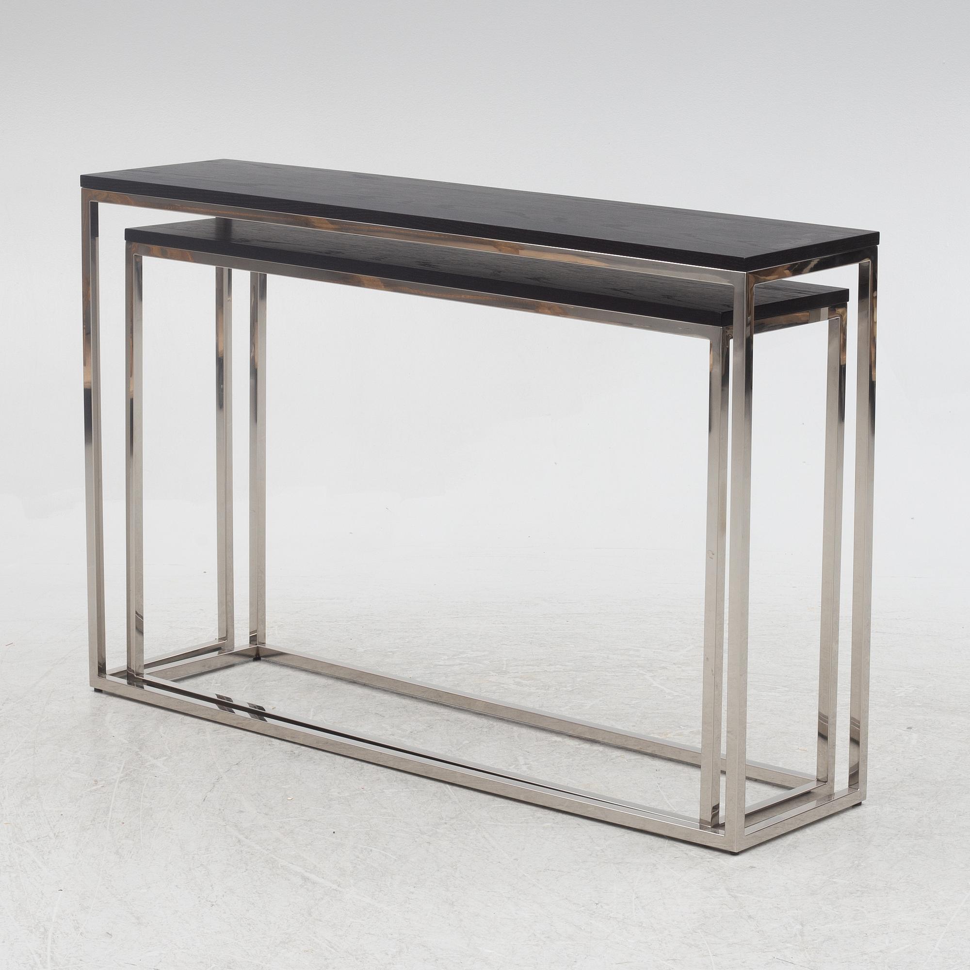 A est of two side tables, Rivièra Maison, contemporary.