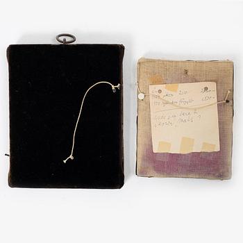 Two Russian icons with oklad, of which one in silver with stamps Moscow 1908-1926.