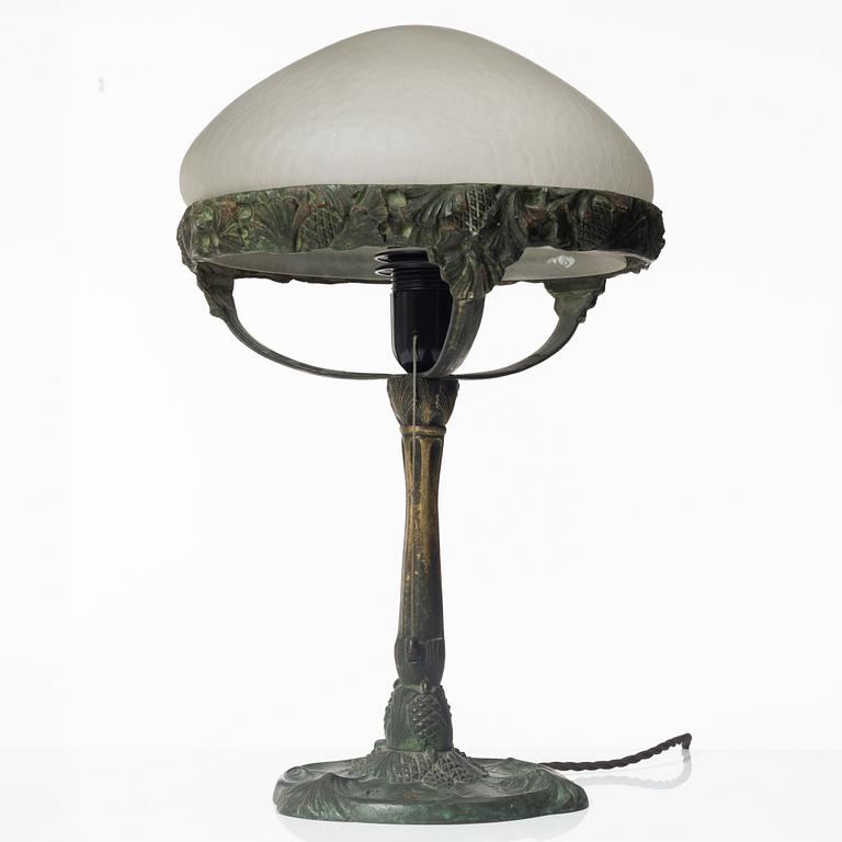 Table lamp, Jugend, Böhlmarks, 1907-24.