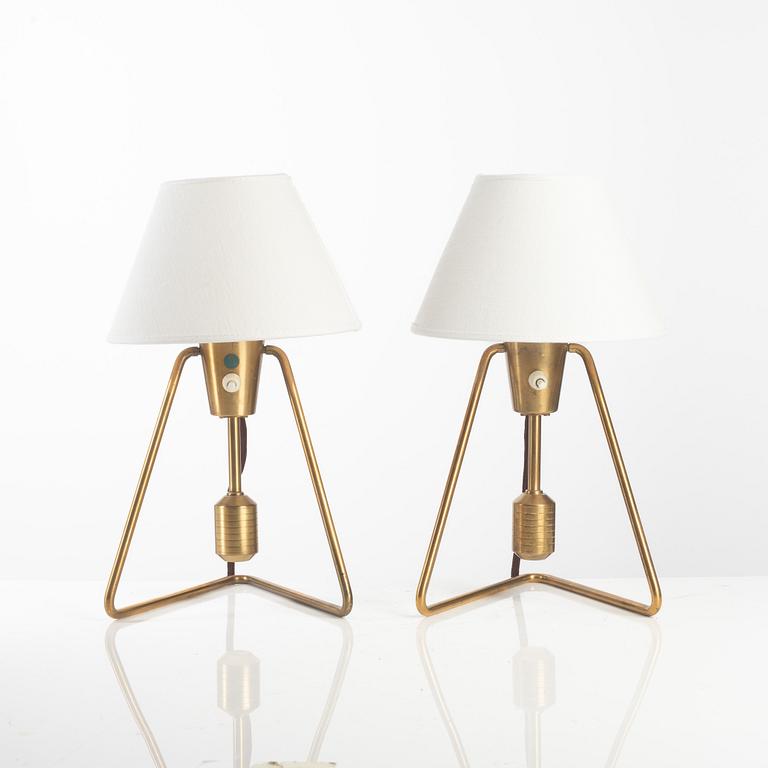 Asea, a pair of wall/table lamps model "E 1145", mid-20th century.