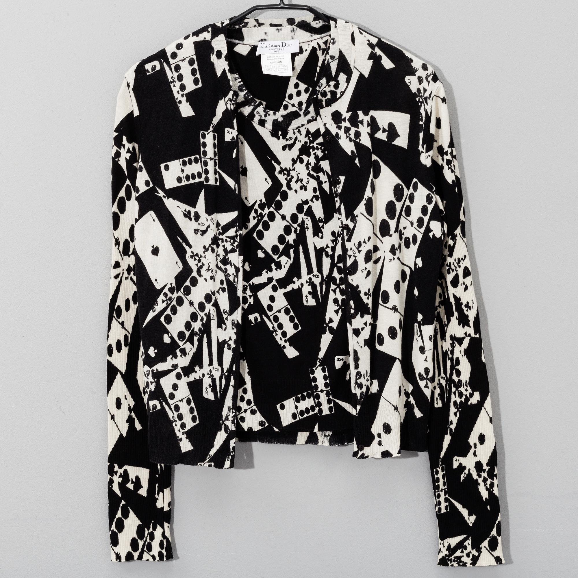 CHRISTIAN DIOR, jumperset, 2 delar, fransk storlek 42.