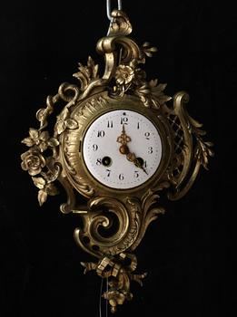 VÄGGUR, gulmetall, rokokostil.