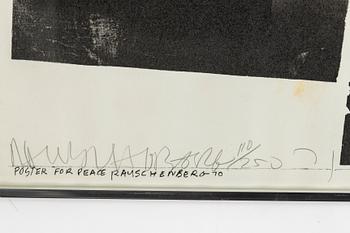 ROBERT RAUSCHENBERG, färgoffset, signerad numrerad och daterad 110/250.