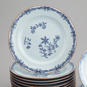 RÖRSTRAND, servis, "Ostindia", 51 delar, porslin och flintgods, varierande tillverkningsår.