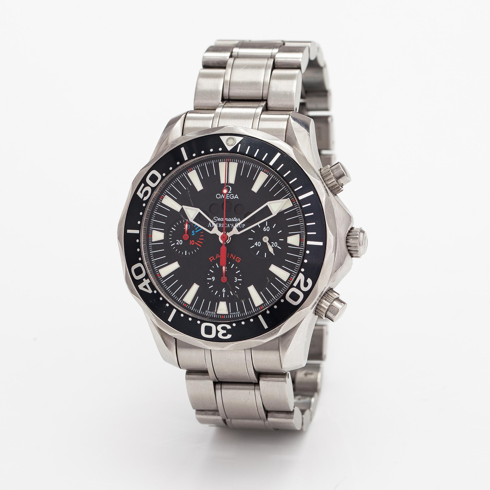 Omega, Seamaster, Racing, America's Cup, 300m, armbandsur, 44 mm.
