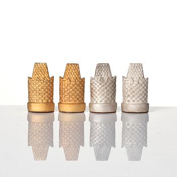 Stig Lindberg, a rare 32-piece stoneware chess set, Gustavsberg Studio 1970s.