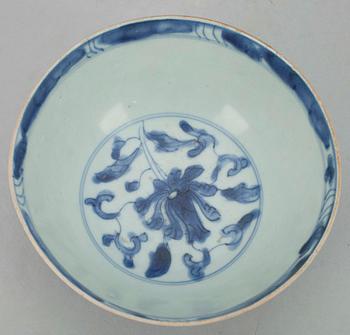SKÅL, porslin, Kina Transition (1619-1683).