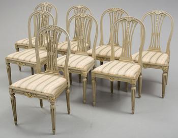 STOLAR, 8 st, Gustaviansk stil, 1900-talets första hälft.