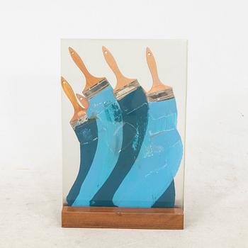 Arman, paint brushes in resin, signed 30 / 100,  1990.