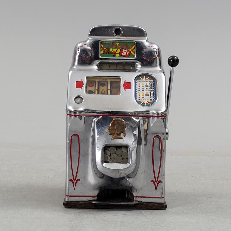 A Jennings Standard Chief Slot Machine, first half of the 20th century.