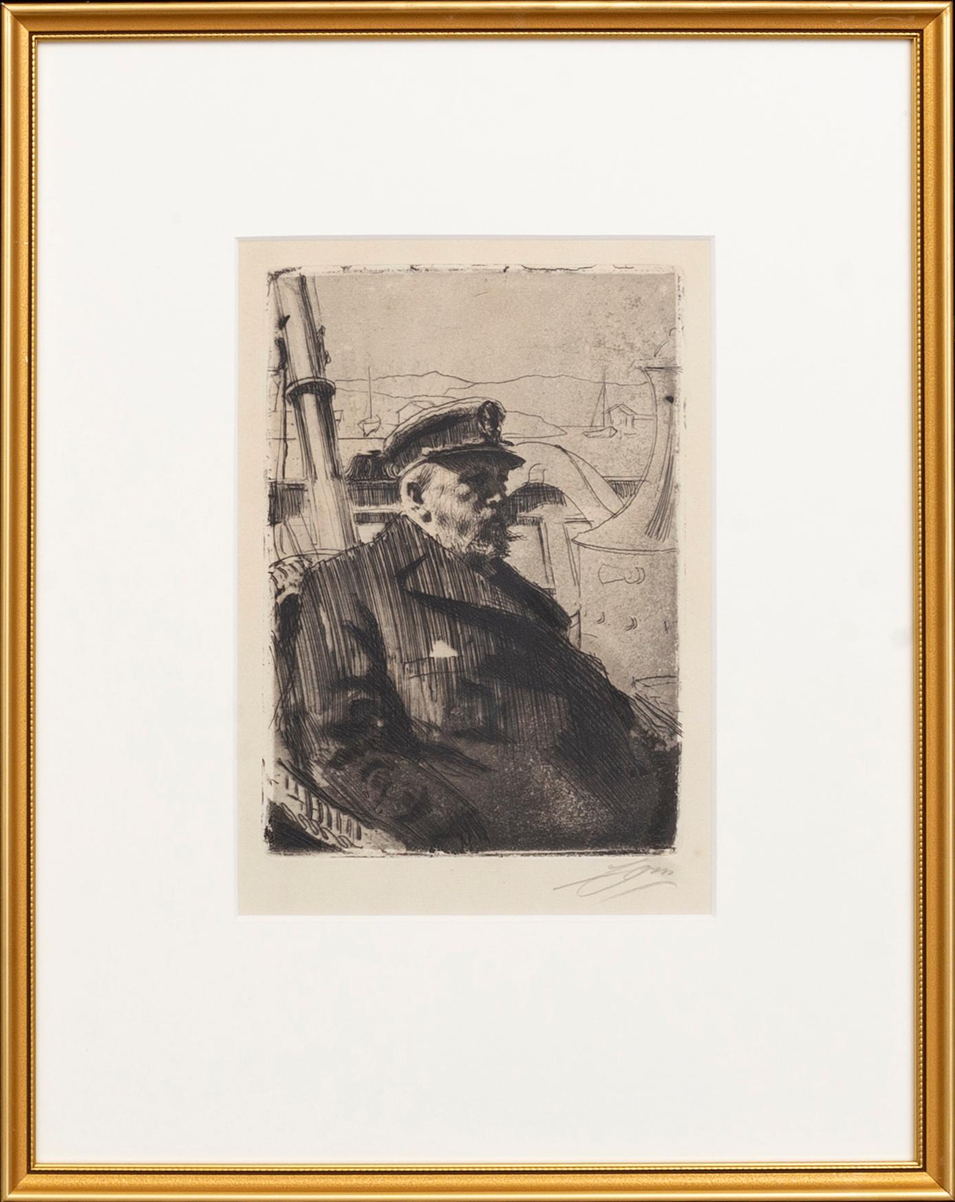 Anders Zorn, a signed etching from 1898.