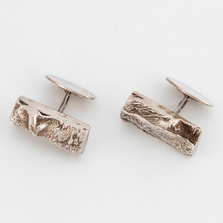 CLAËS E. GIERTTA, cufflinks, silver.