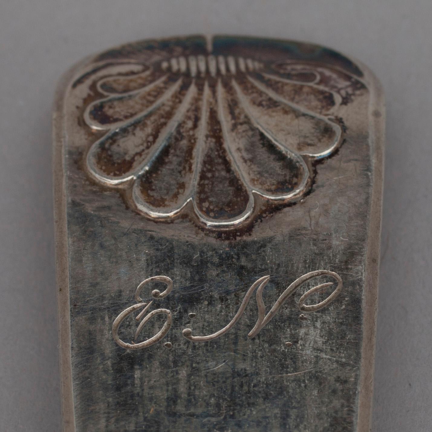 GAFFLAR, 6 st, silver, Fredrik Bredholm, Kuopio Finland 1850. Vikt 397 g.