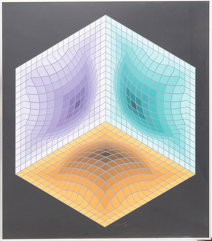 Victor Vasarely, serigraph signed and numbered 216/250(?).