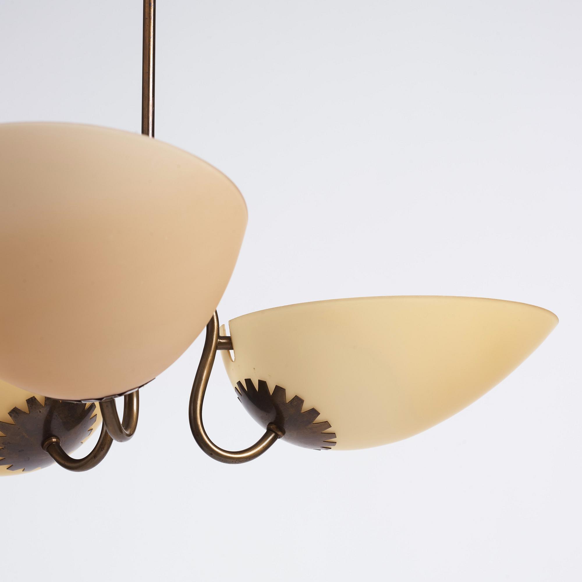 Harald Notini, taklampa, modell "11263/A", Arvid Böhlmarks Lampfabrik, 1940-tal.