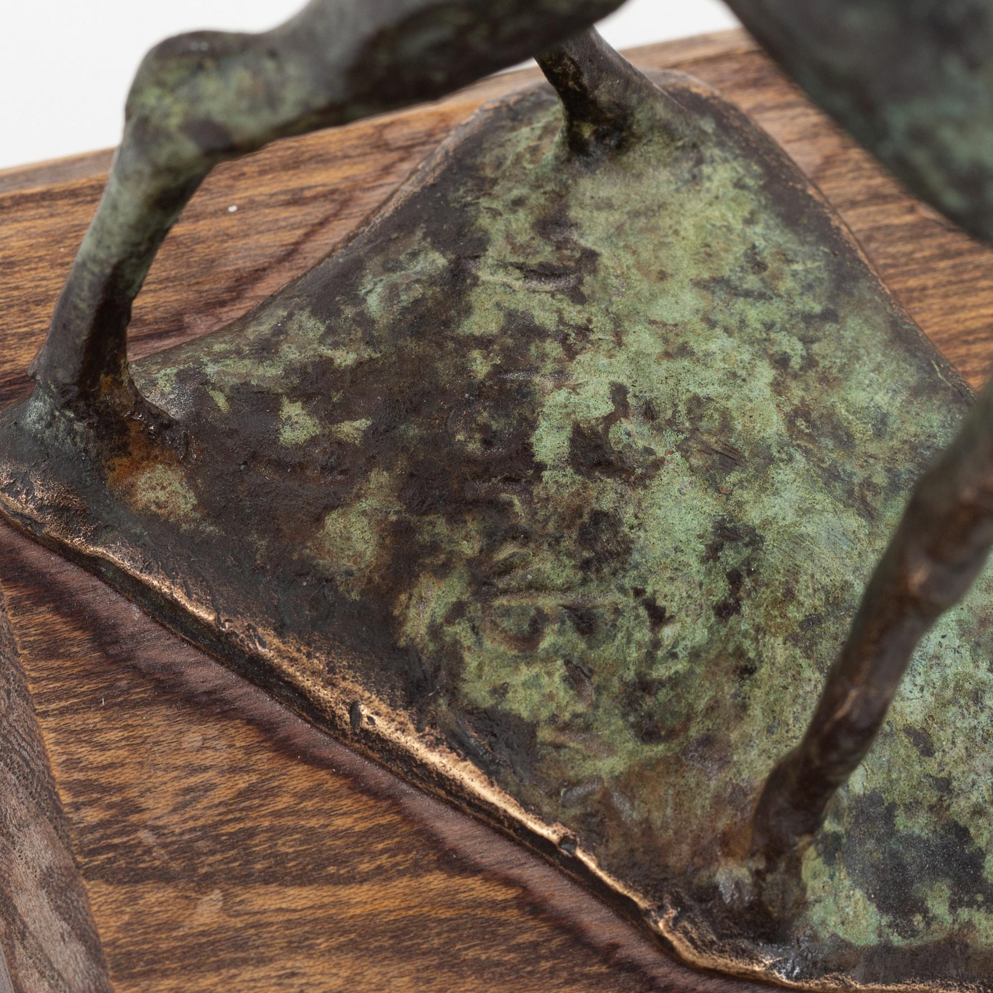 Torbjörn Forsberg, skulptur, brons, signerad. Daterad 1996. Höjd 16,5 cm.