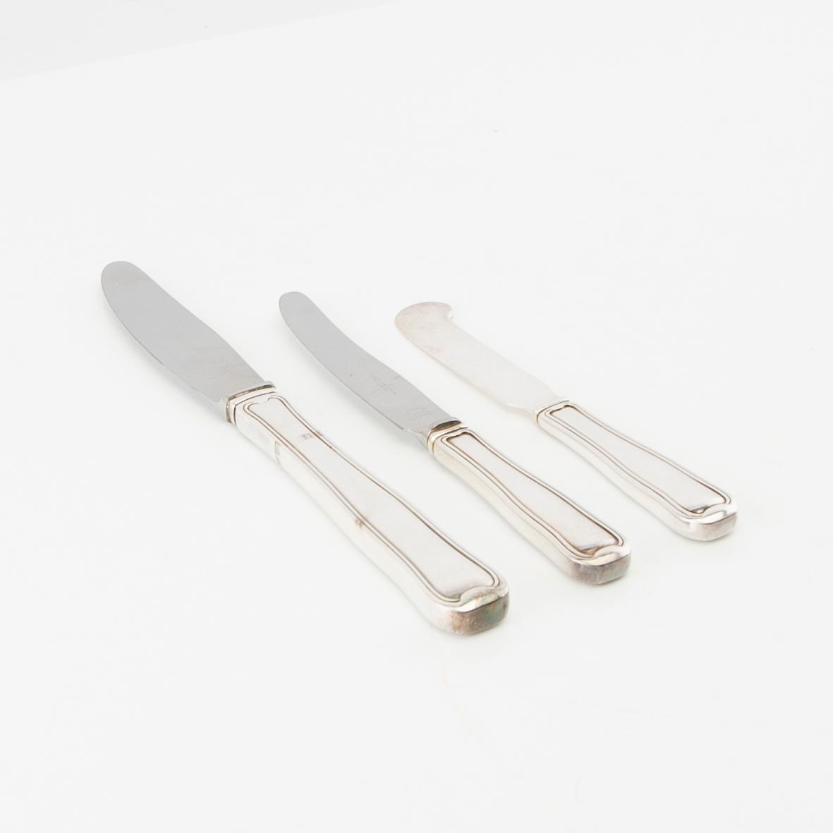 Harald Nielsen, bestick 73 dlr silver "Old Danish" Georg Jensen.