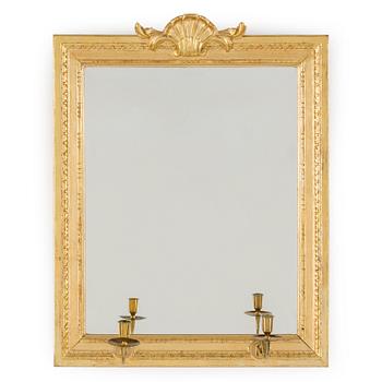 A "Meunier" two light mirror by IKEA, late 20th century.