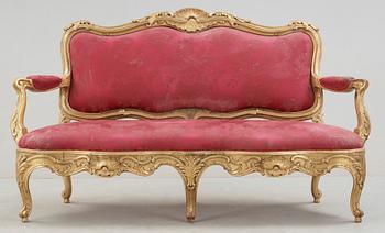 SOFFA, nyrokoko, 1800-talets andra hälft.