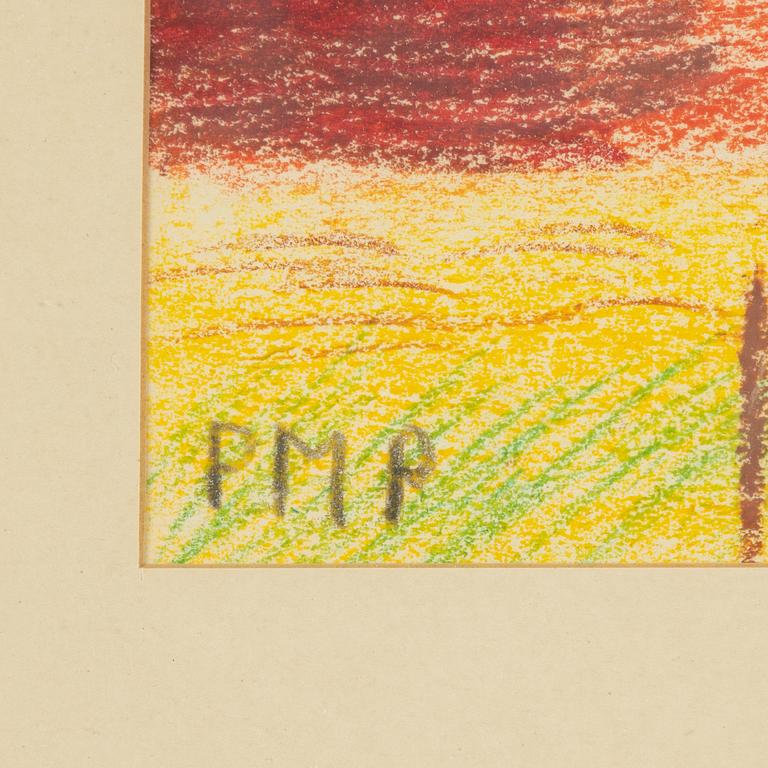 Primus Mortimer Pettersson, chalk drawaings, 4 signed PMP.