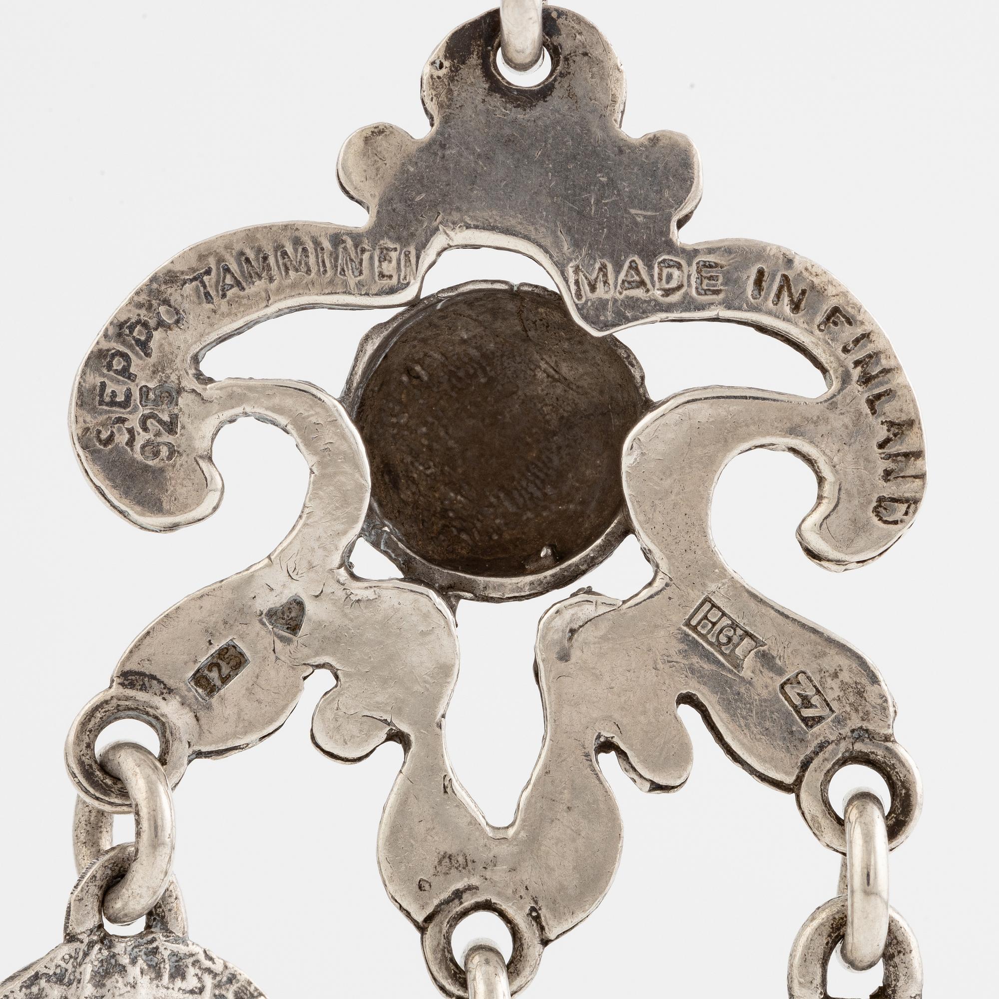Seppo Tamminen, pendant, silver, with chain silver.