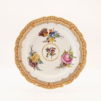Plate Meissen late 18th century porcelain.