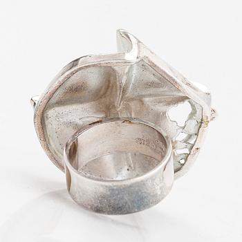 Björn Weckström, ring "Jaaras dröm", sterlingsilver. Lapponia 1969.