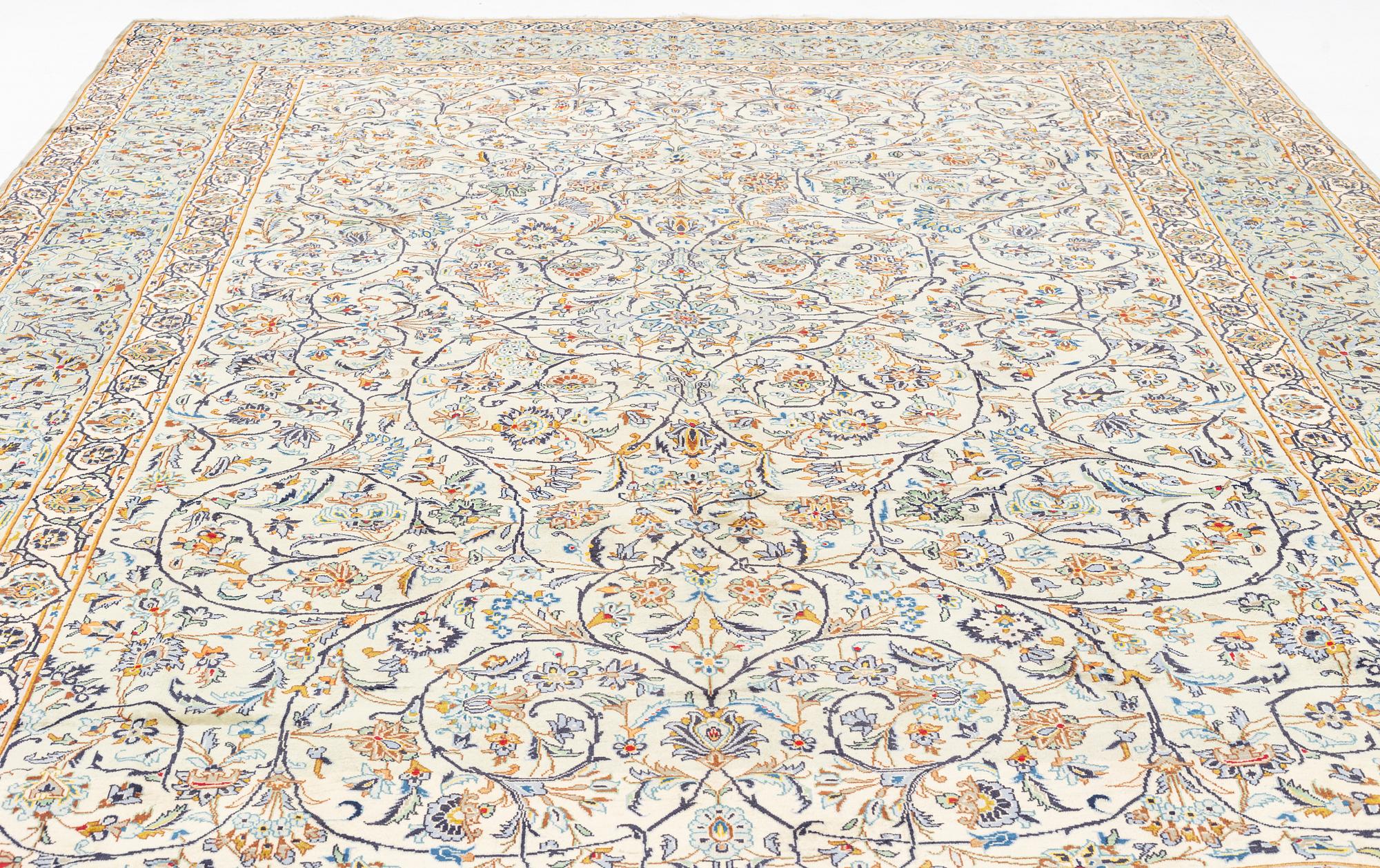 Carpet, Keshan, signed Ahalbaf, circa 400 x 289 cm.