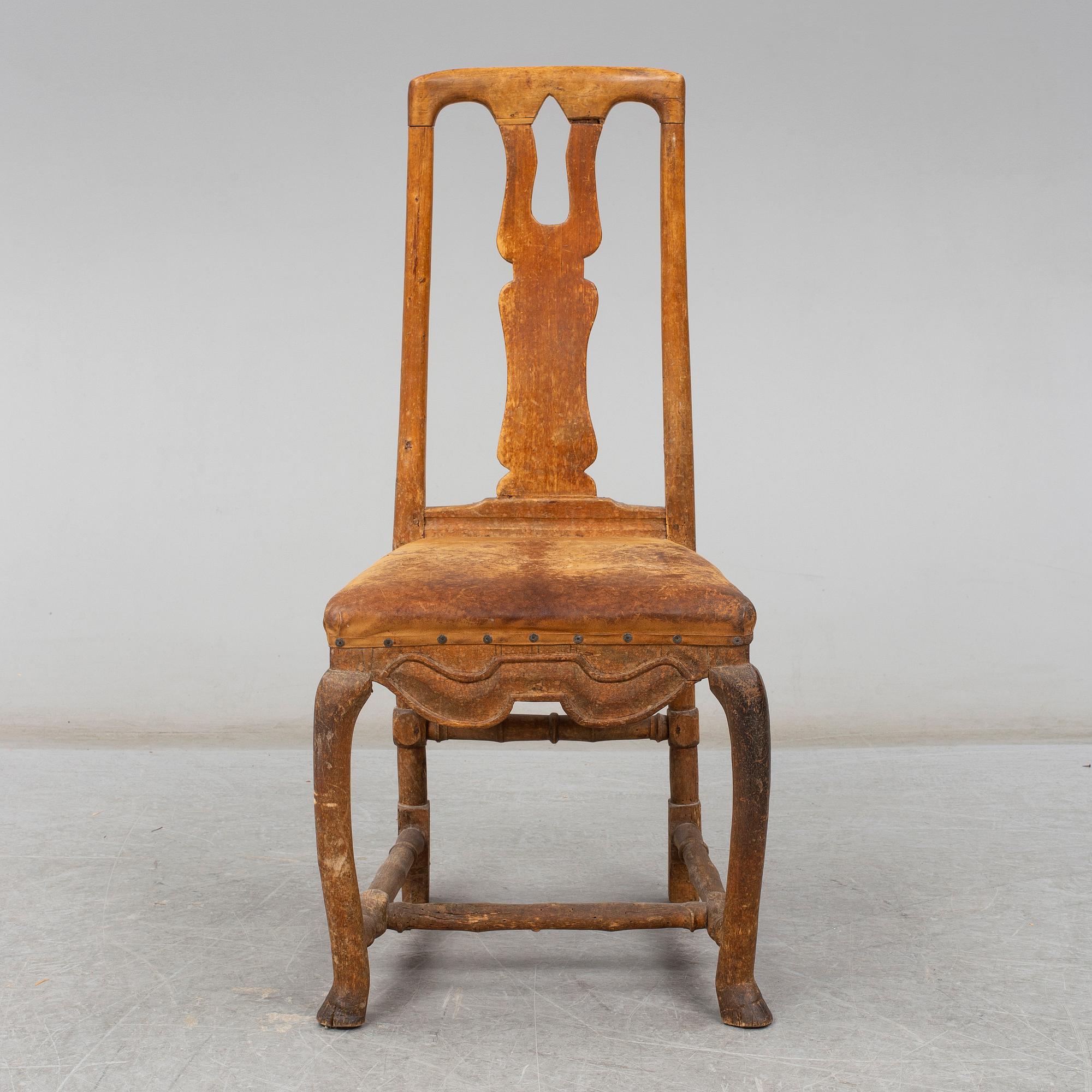 An 18th century late baroque chair.