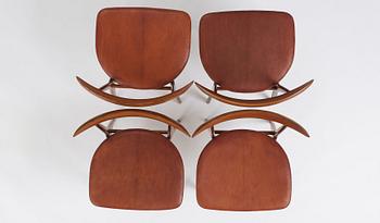 Kurt Østervig, 10 (6+4) rosewood chairs, model “Skagen” no. 27,  Brande Møbelindustri, Denmark 1950-60's.