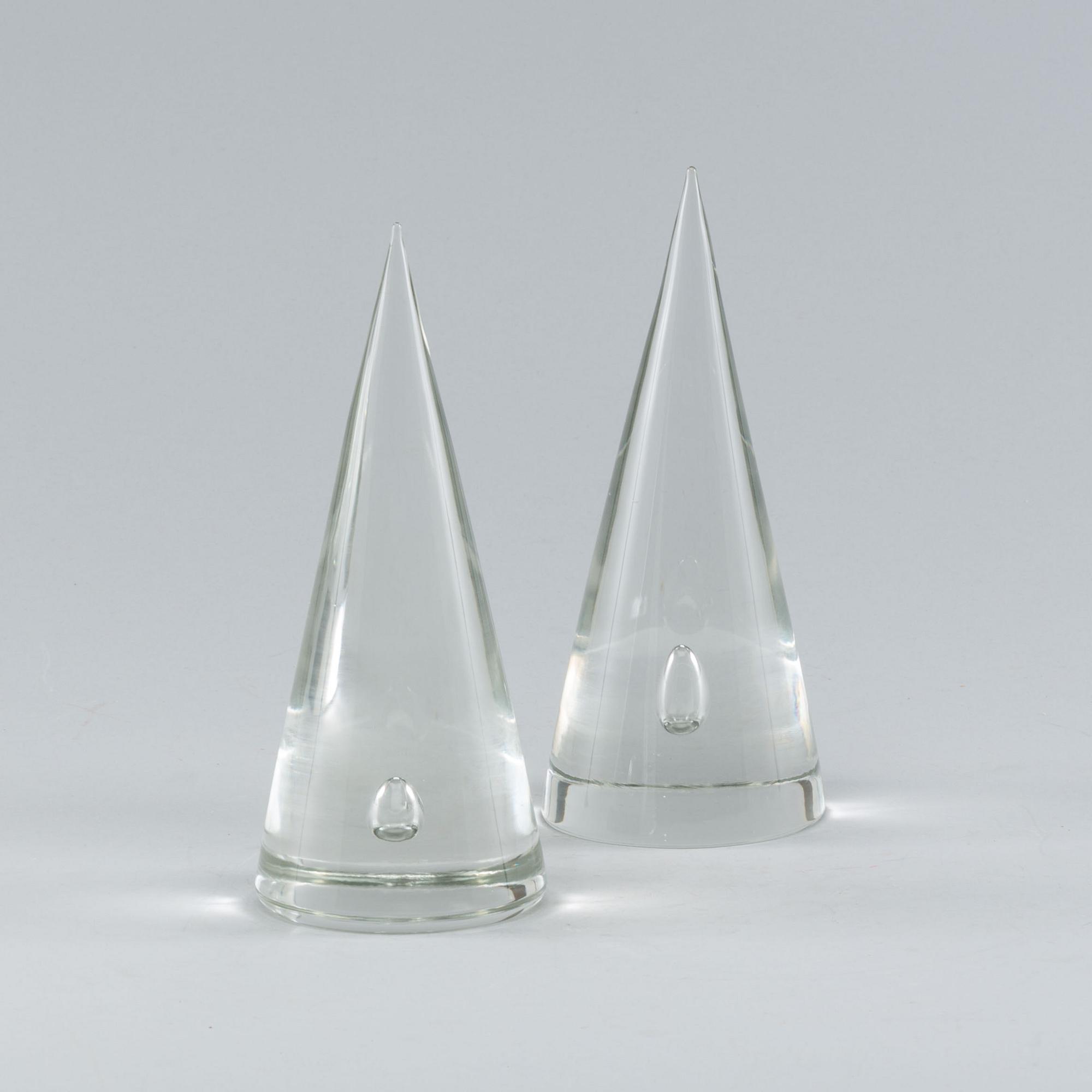 KONFORMADE GLASSKULPTURER, 2 st, glas, Cenedese 1970-tal.
