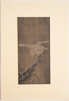 Akvareller på papper, tre stycken, Japan, 1900-tal.