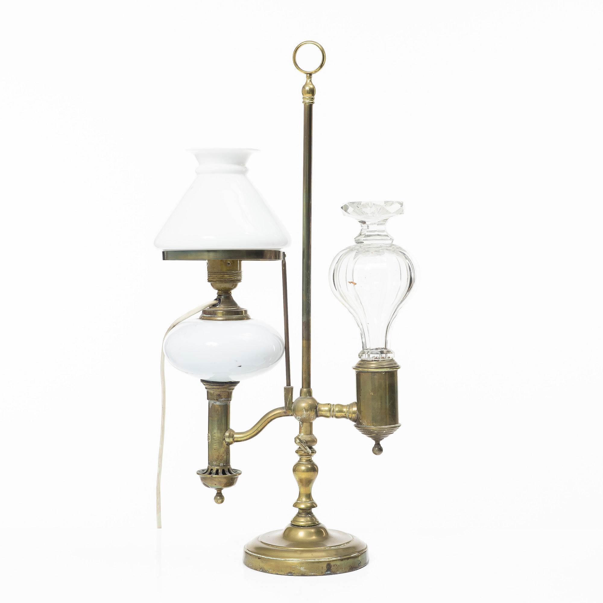 Fotogenlampa/bordslampa, Storwasser, omkring år 1900.