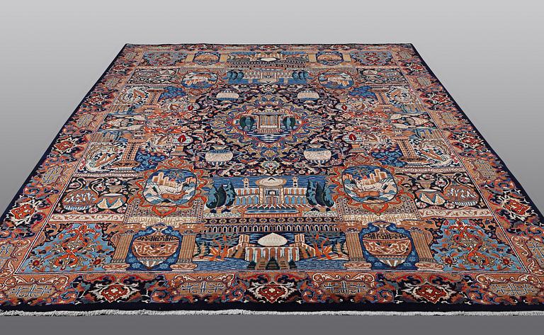 A carpet, Kashmar, 356 x 254 cm.