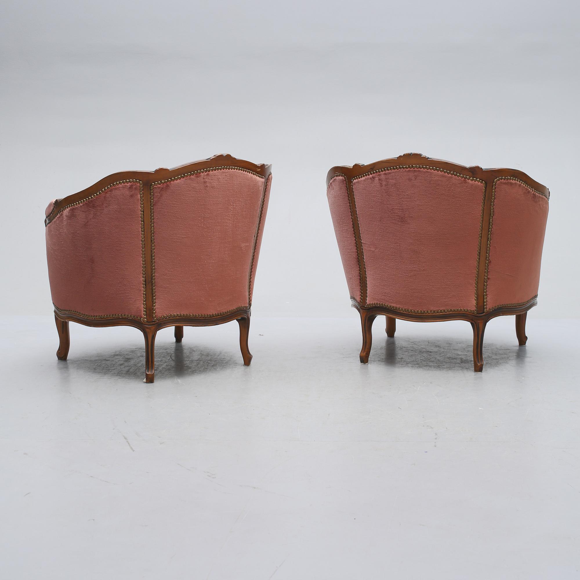 BERGÈRER, ett par, nyrokokostil, 1900-talets andra hälft.