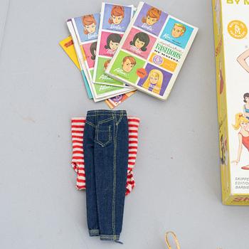 Barbie & Skipper, dolls 2 pcs. and vintage clothing, Mattel 1960s.