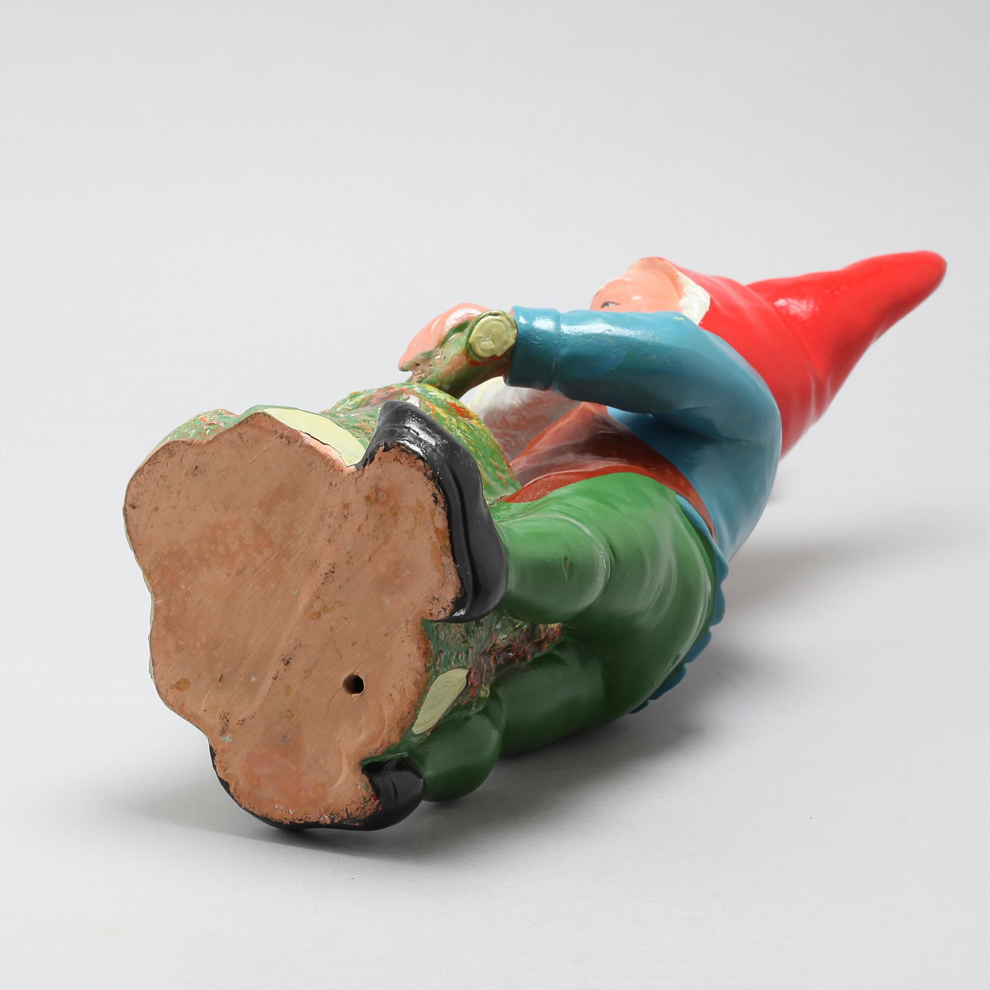 A ceramic gnome, first half of/mid 20th century.