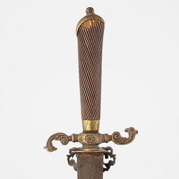 A rococo hunting sword, 18th Century.
