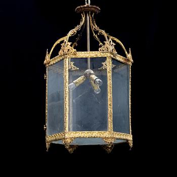 A lantern ceiling lamp, 20th century.