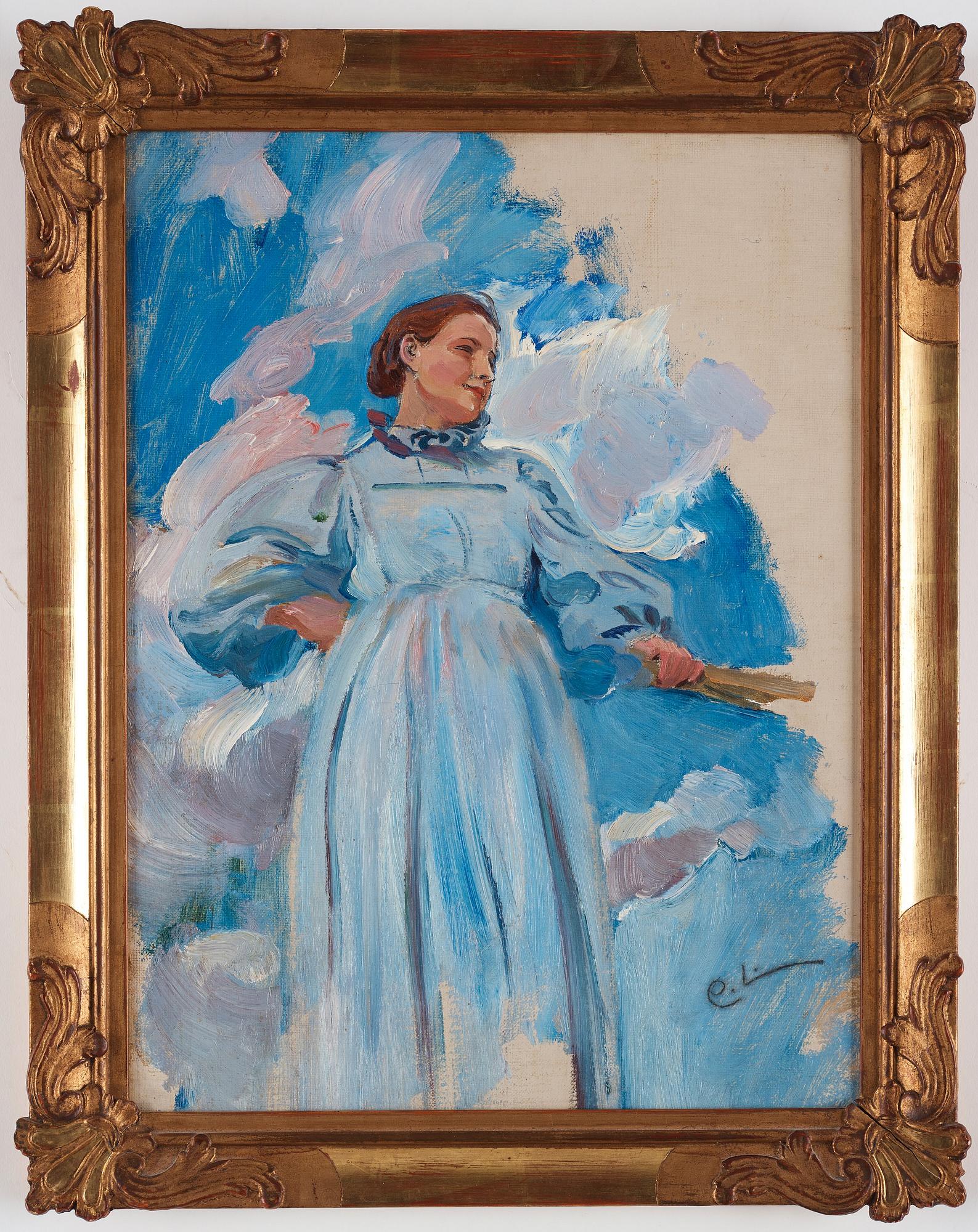 Carl Larsson, "Kvinnofigur och himmel".