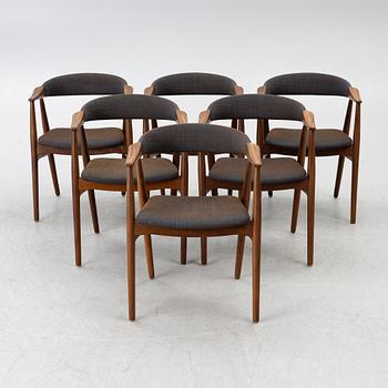 Thomas Harlev, six model 213 chairs, Farstrup, Denmark 1950s/60s.