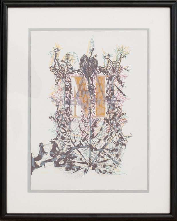 JEAN-PAUL RIOPELLE, originalfärglitografi, 1982.