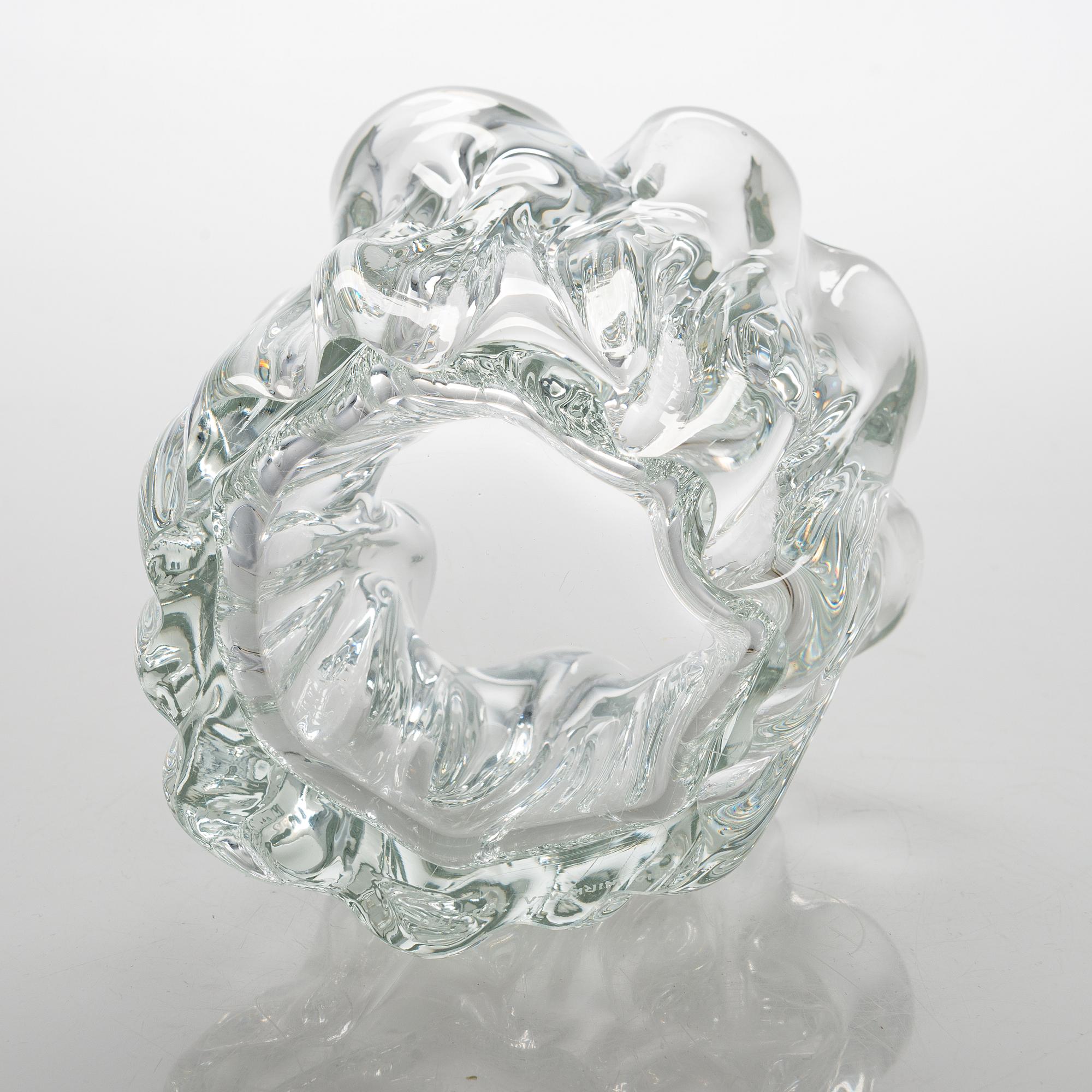 Tapio Wirkkala, maljakko,"Kalvolan kanto", signeerattu Tapio Wirkkala 220/1987.