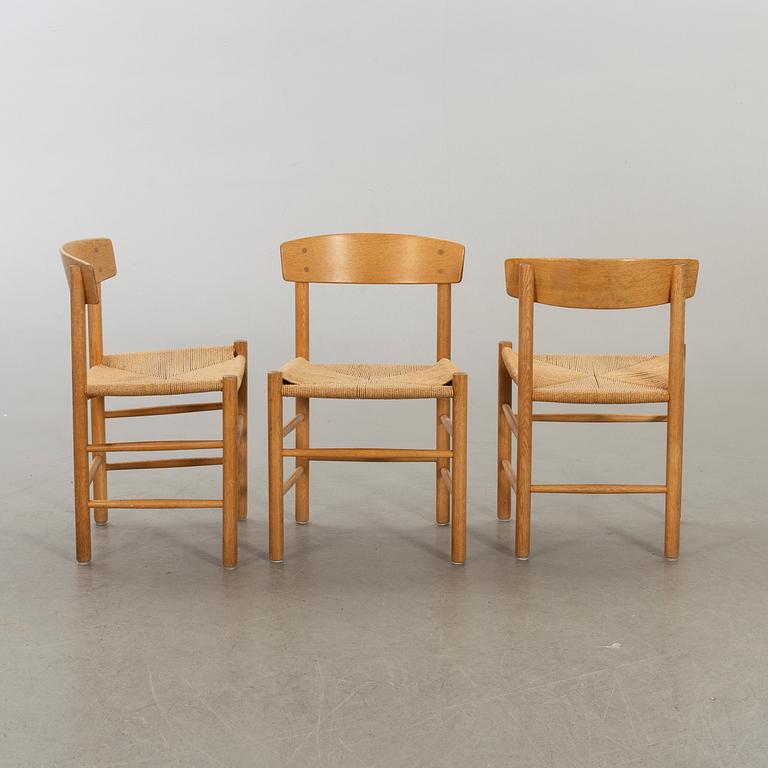 Six BØRGE MOGENSEN "J39" chairs, Denmark.