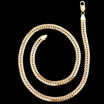 COLLIER, 18 k, fiskbenslänk. Vikt ca 12 g.