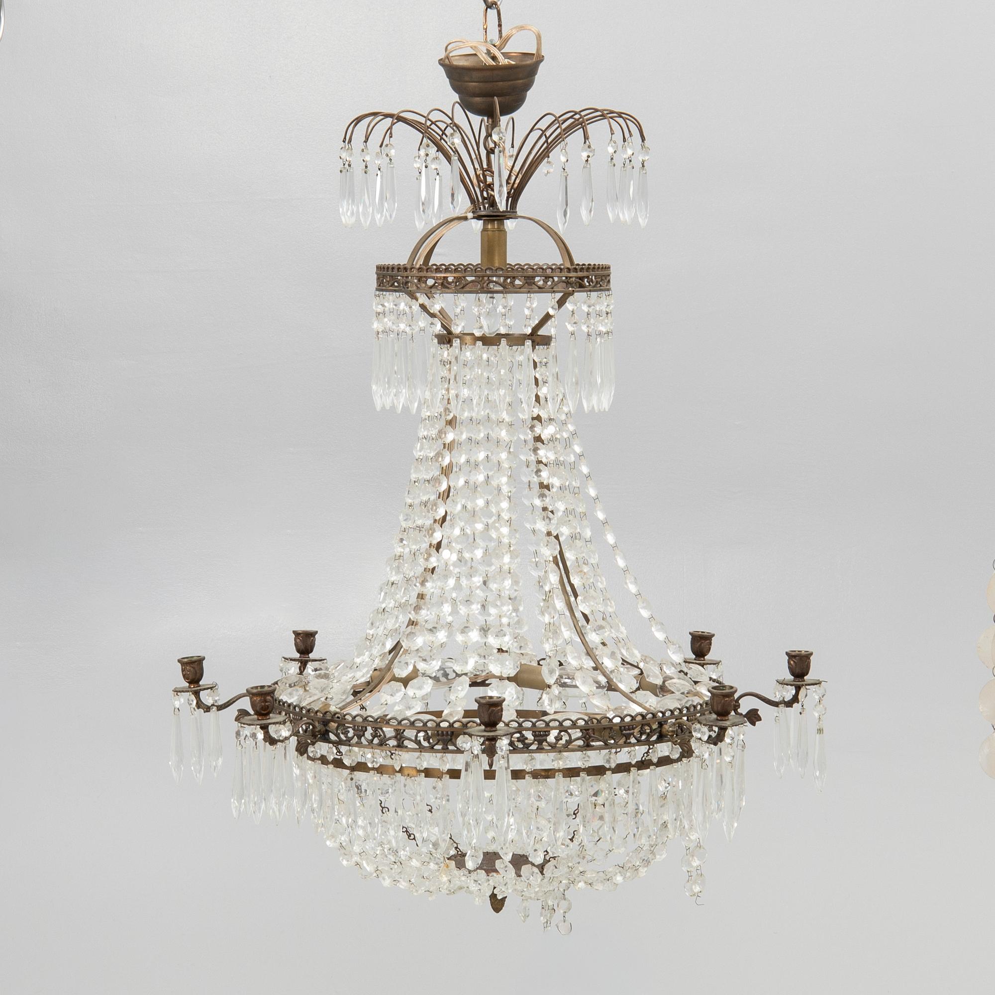 Chandelier, Gustavian style, 20th century.