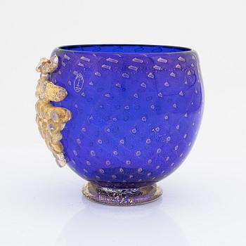 Vas, glas, Imperio Rossi, Murano, Italien, sent 1900-tal.