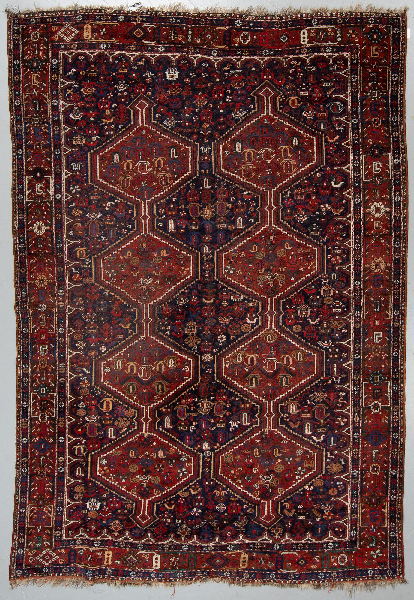 Matta, Antik/semiantik Kashgai/shiraz, ca 300-305 x 210-215 cm.