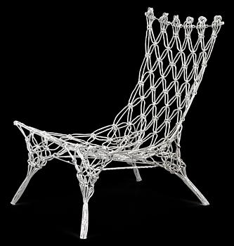 109. A Marcel Wanders 'Knotted Chair' made of macramé knotted carbon and aramide fiber cord by Cappellini, Italy.