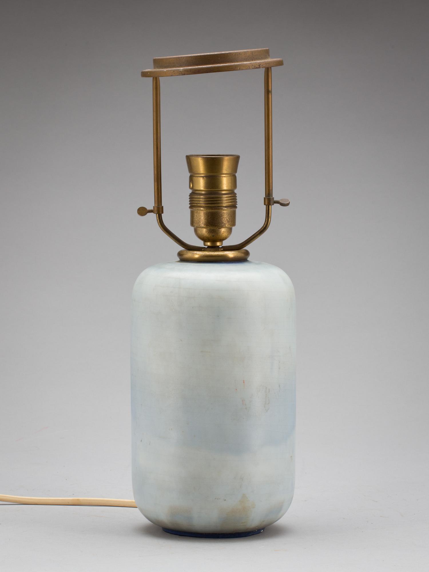 BORDSLAMPA, stengods, Gertrud Lönegren, Rörstrand, stämpelsignerad.